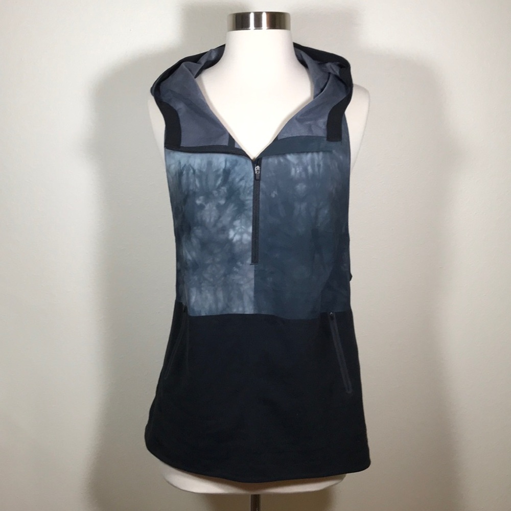 The North Face athletics black/gray tie dye vest